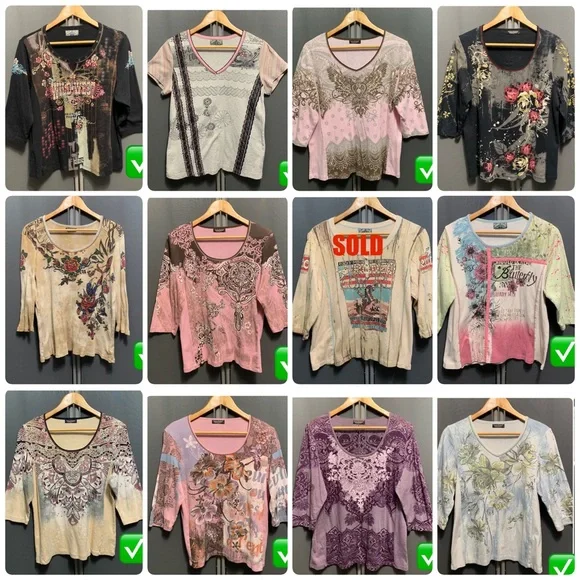 5LB reseller Lot of Y2K, 2000, Vintage and modern women tops! - Picture 3 of 7